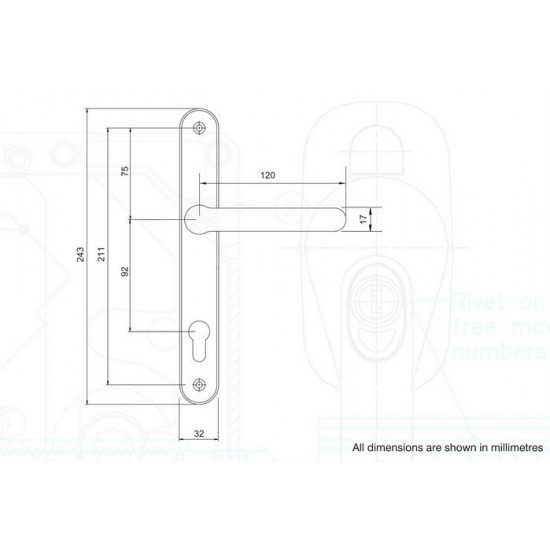 Ellbee UPVC Door Handles White