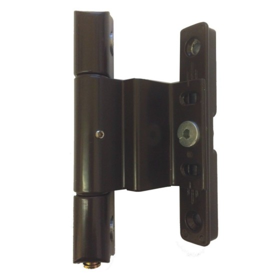 Adjustable Rebated Butt Hinge 9-16mm All-In-One Brown