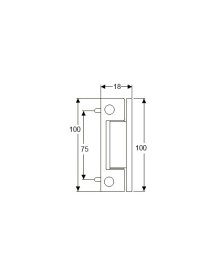 Neon UPVC Butt Hinge - White Flat or Angled