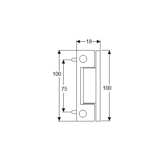 Neon UPVC Butt Hinge - White Flat or Angled