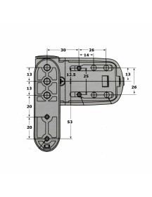 Ellbee adjustable flag hinges for UPVC doors. Black