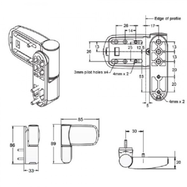 Static Caravan Spares Hinges And Window Stays External Door Hinges