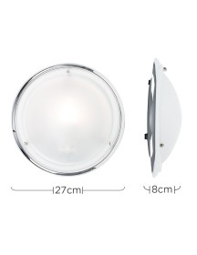 CEILING LIGHT MATT CHROME E27 270MM DIA