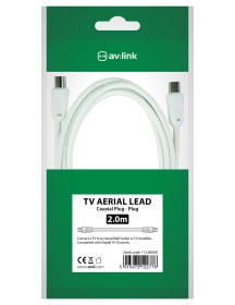 Coax Flylead M-M 2M White