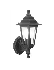 Black Six Sided Lantern Dual Mount 