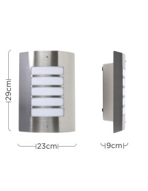 Exterior Wall Light Brushed Stainless Steel