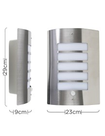 Exterior Pir Wall Light Brushed Stainless Steel