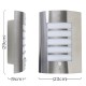 Exterior Pir Wall Light Brushed Stainless Steel