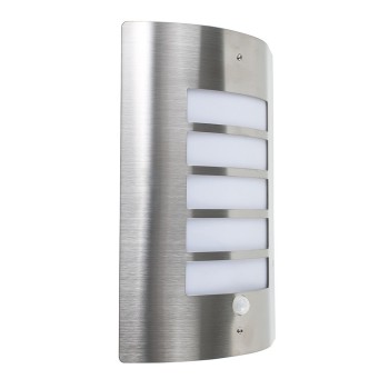 Exterior Pir Wall Light Brushed Stainless Steel