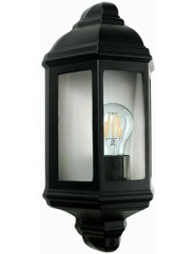 Black Half Lantern Aluminium 60W BC