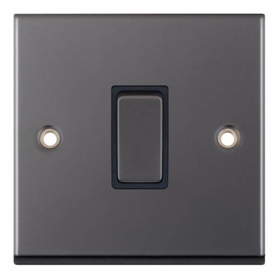 Black Nickel Black Insert 1 Gang  Switch