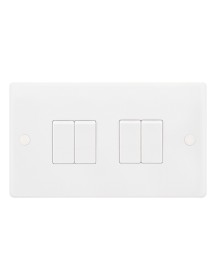 Smooth 4 Gang 10A 2 Way Switch