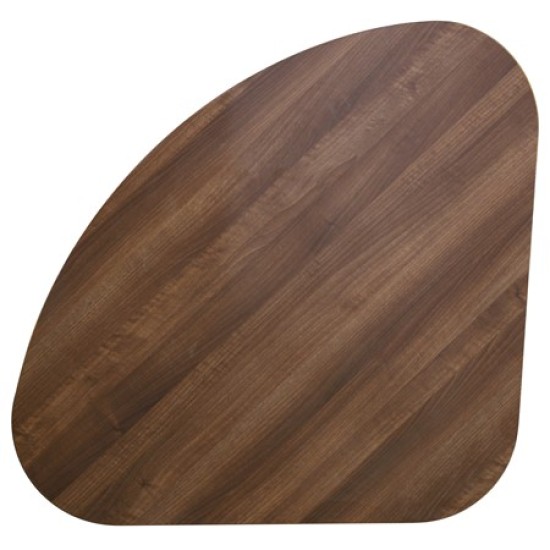 TEARDROP SHAPE TABLE TOP WALNUT