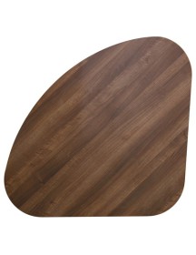TEARDROP SHAPE TABLE TOP WALNUT