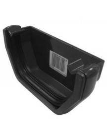 Square Line External Stop End - Black