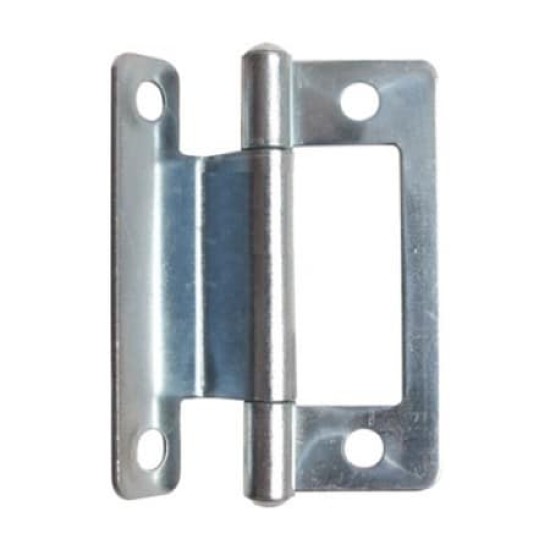 CRANKED FLUSHED HINGE BZP Zinc 50mm