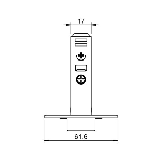 110º Smuso Quick Fixing Soft Close Hinge and Cruciform Base