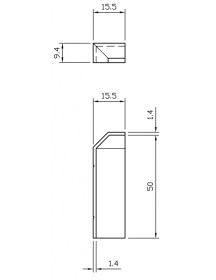 External For 50mm Bevelled Skirting White