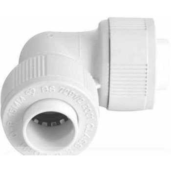 15mm Elbow Connector White