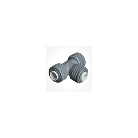 15mm Equal Tee Connector Grey