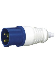 230 V Blue 16A In-line Plug