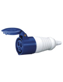 230 V Blue 16A In-line Socket