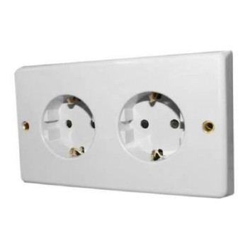 DOUBLE EURO SOCKET White