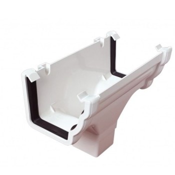 OGEE GUTTER HOPPER WHITE