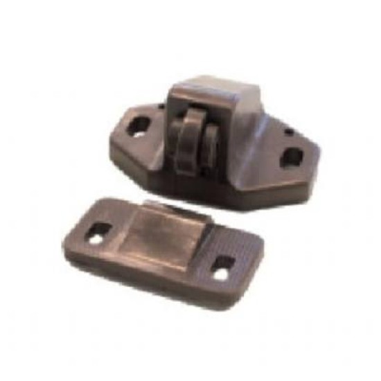 PLASTIC ROLLER CATCH BROWN