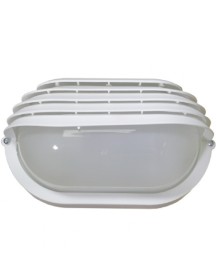POLY AND GLASS WALL LIGHT IP44 28CMX16CM