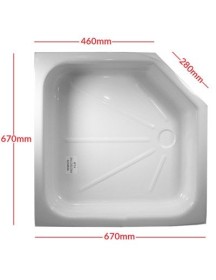 SHOWER SKIN WHITE 670mm (PCO04835) 