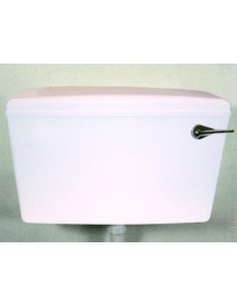 WC Cistern Slimline - White With Side Inlet - Dual Overflow