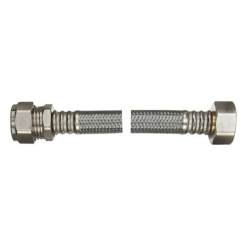 WRAS Approved Fexible Tap Connector 15mm x 1/2" x 300mm Long