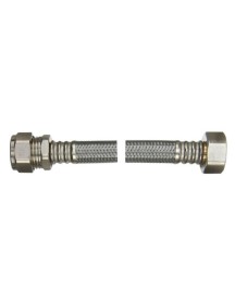 WRAS Approved Fexible Tap Connector 15mm x 1/2" x 300mm Long
