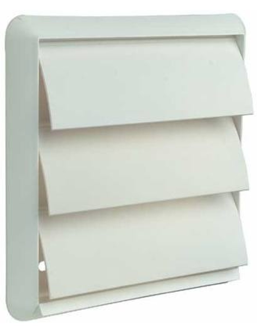 Wall Outlet Gravity Flap 100mm White