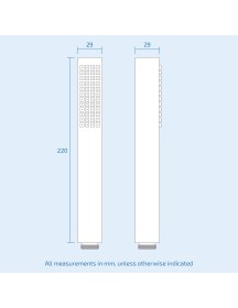 Pencil Square Shower Head