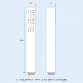 Pencil Square Shower Head