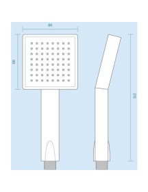 Square Faceplate Shower Head