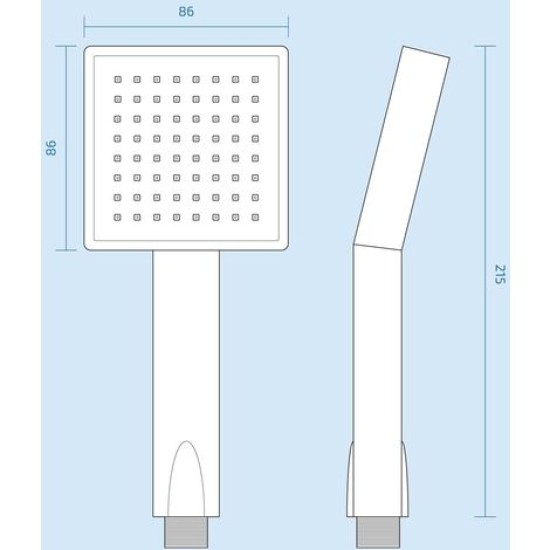 Square Faceplate Shower Head