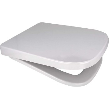 Square Cut V20 One Soft Close Toilet Seat in White