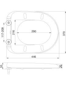 D One Soft Close Toilet Seat in White