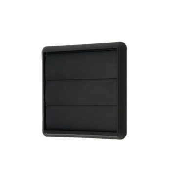 Wall Outlet Gravity Flap 100mm Black