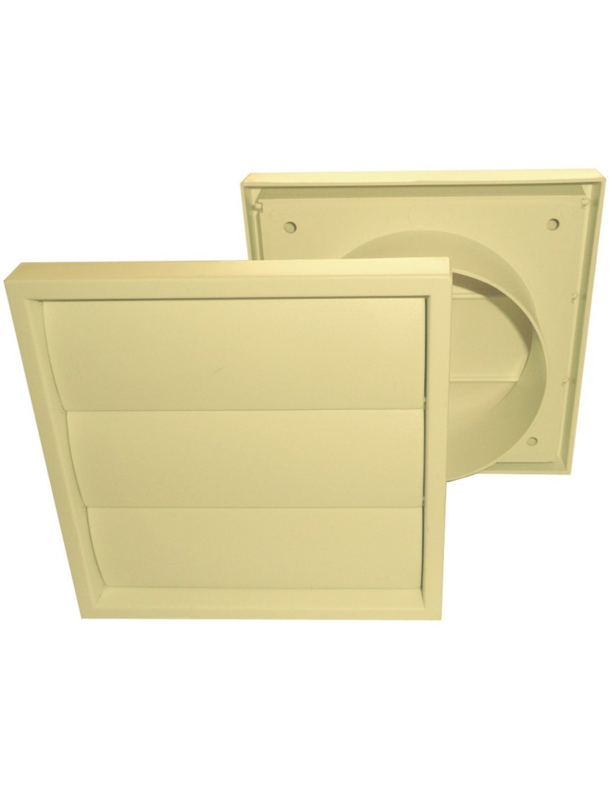 Wall Outlet Gravity Flap 100mm Carnival Cream