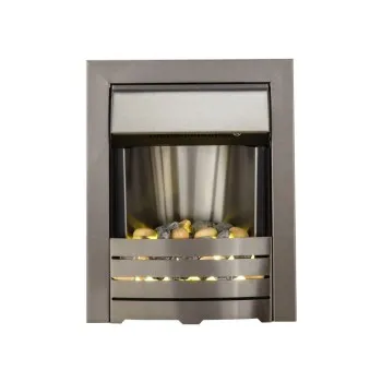Sapphire Electric Fire in Brushed Steel