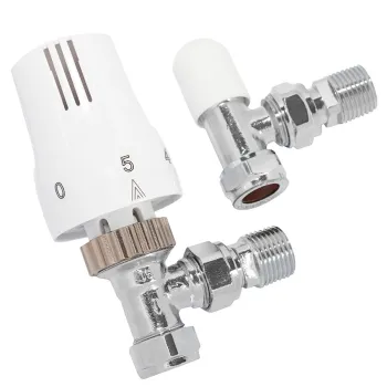 TRV Valve and Lockshield Kit 15mm