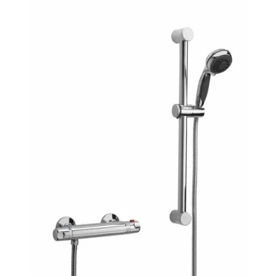 GEM Bottom Outlet Thermostatic Shower Mixer And Riser Rail Kit