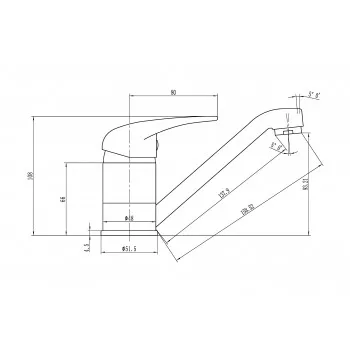 Chrome Single Lever Touring Caravan / Motorhome Mixer Tap
