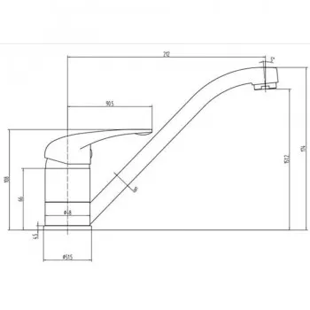 Teramo Kitchen Sink Mixer Tap - Chrome