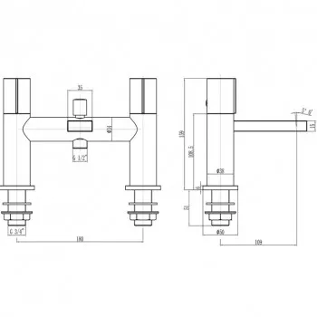 Studio DV Metallic Grey Bath Shower Mixer