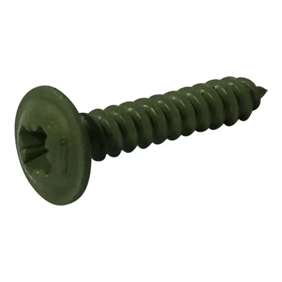 Quarry Green Flange Head Panel Screw 6g x 1 Pack of 100